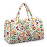Gesteppte Hippie Reisetasche Damen, Retro Blumen Weekender