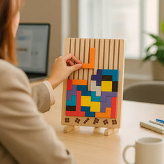 3D-Tetris aus Holz – Ihr Anti-Stress & Fokus-Tool für den Schreibtisch
