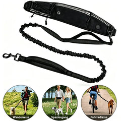 Joggingleine Hund – Hands-Free Hundeleine mit Bauchgurt, elastische Laufleine für Joggen, Laufen & Spaziergänge