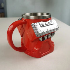 V8 Motor Tasse – 304 Edelstahl Motorbecher für Auto- & Motorfans