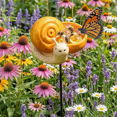 Insektentränke Handgefertigt – Wetterfeste Gartenstecker, 3er-Set