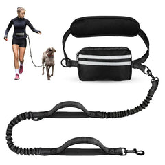 Joggingleine für 2 Hunde – Freihändig mit Bauchgurt