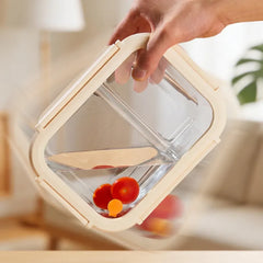 Glas Lunchbox aus Borosilikatglas – Auslaufsichere Bento Box mit Glasdeckel, Mikrowellengeeignet