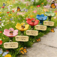 Handgemachte Bienenblüten Deluxe – 5er-Set, wetterfester Resinguss
