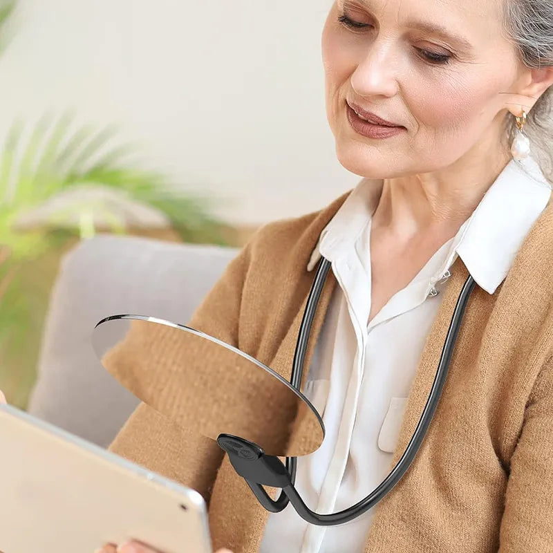 5X Vergrößerungsglas Pro – Hands-Free verstellbare Nackenlupe für Senioren und Menschen mit Sehschwäche – Perfekt zum Lesen, Nähen, Basteln und Prüfen