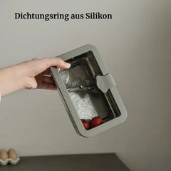 TitanPure 99,7% Reintitan Brotdose mit Glasfenster-Silikondeckel - 1000ml & 1250ml