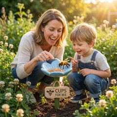 Handgemachte Bienenblüten Deluxe – 5er-Set, wetterfester Resinguss