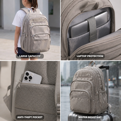 Wasserfester Nylon-Rucksack mit mehreren Taschen (29L)