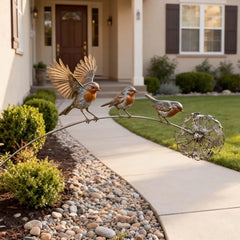 Handgefertigter Rotkehlchen-Gartenstecker – Das perfekte Garten-Geschenk