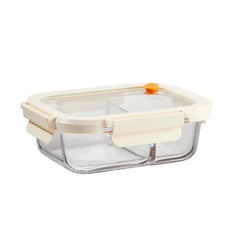 Glas Lunchbox aus Borosilikatglas – Auslaufsichere Bento Box mit Glasdeckel, Mikrowellengeeignet