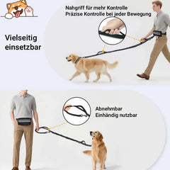 Joggingleine für 2 Hunde – Freihändig mit Bauchgurt