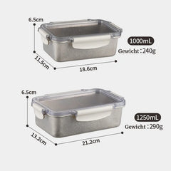 TitanPure 99,7% Reintitan Brotdose mit 4-fach Klickverschluss - 1000ml & 1250ml