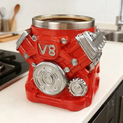V8 Motor Tasse – 304 Edelstahl Motorbecher für Auto- & Motorfans