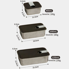 TitanPure 99,7% Reintitan Multifunktions-Frischebox & Brotdose - 400ml, 1000ml & 1250ml