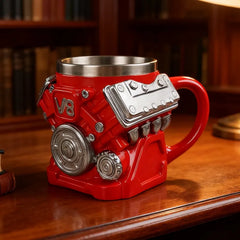 V8 Motor Tasse – 304 Edelstahl Motorbecher für Auto- & Motorfans