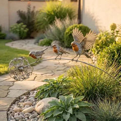 Handgefertigter Rotkehlchen-Gartenstecker – Das perfekte Garten-Geschenk