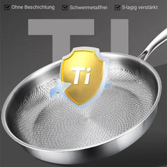 TitanPur – Beschichtungsfreie Titanpfanne 30cm mit Deckel | Physikalisch antihaftend & PFAS-frei