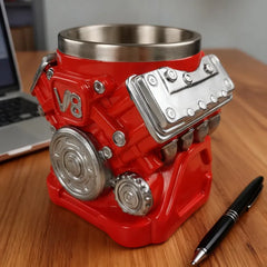 V8 Motor Tasse – 304 Edelstahl Motorbecher für Auto- & Motorfans