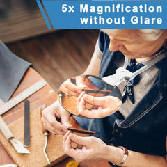 5X Vergrößerungsglas Pro – Hands-Free verstellbare Nackenlupe für Senioren und Menschen mit Sehschwäche – Perfekt zum Lesen, Nähen, Basteln und Prüfen
