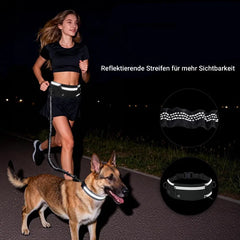 Joggingleine Hund – Hands-Free Hundeleine mit Bauchgurt, elastische Laufleine für Joggen, Laufen & Spaziergänge