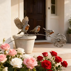 Handgefertigter Rotkehlchen-Gartenstecker – Das perfekte Garten-Geschenk