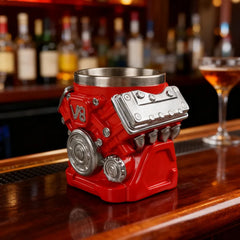 V8 Motor Tasse – 304 Edelstahl Motorbecher für Auto- & Motorfans