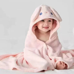 Kinder Badeponcho mit Kapuze – Weiche Kuscheldecke aus Coral Fleece zum Baden, Schwimmen & Einkuscheln, 80 × 120 cm