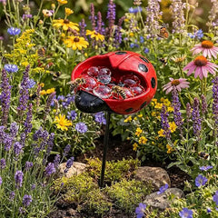 Insektentränke Handgefertigt – Wetterfeste Gartenstecker, 3er-Set