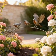 Handgefertigter Rotkehlchen-Gartenstecker – Das perfekte Garten-Geschenk