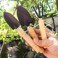 3-teiliges Mini-Gartenwerkzeug-Set – Ideal für Topfpflanzen & Bonsai