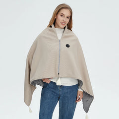 USB-Wärmedecke für Schultern & Rücken – Tragbare Heizdecke mit 3 Heizstufen, Weicher Stoff, Ideal für Winter & Büro