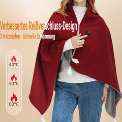 USB-Wärmedecke für Schultern & Rücken – Tragbare Heizdecke mit 3 Heizstufen, Weicher Stoff, Ideal für Winter & Büro