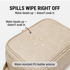 Kosmetiktasche mit Dual-Zip Flachöffnung - Organizer mit Pinselfächern