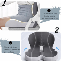 ErgoComfort Ergonomisches Sitzkissen | Druckentlastend & Rutschfest für gesundes Sitzen