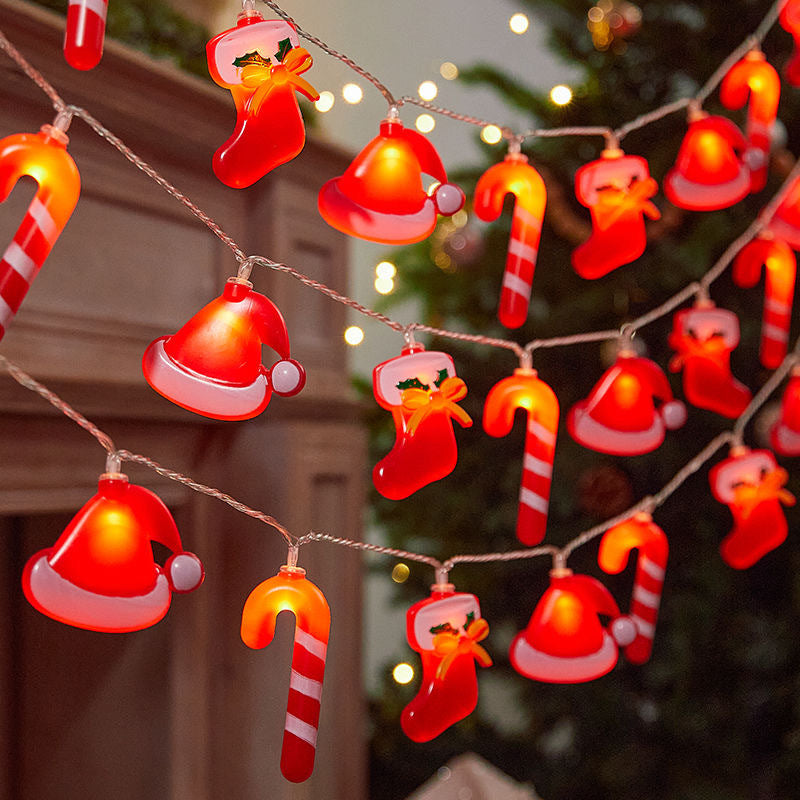 Weihnachts-LED-Lichter – Deko-Hut & Candy-Cane Design für festliche Stimmung