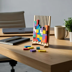 3D-Tetris aus Holz – Ihr Anti-Stress & Fokus-Tool für den Schreibtisch