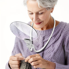 5X Vergrößerungsglas Pro – Hands-Free verstellbare Nackenlupe für Senioren und Menschen mit Sehschwäche – Perfekt zum Lesen, Nähen, Basteln und Prüfen